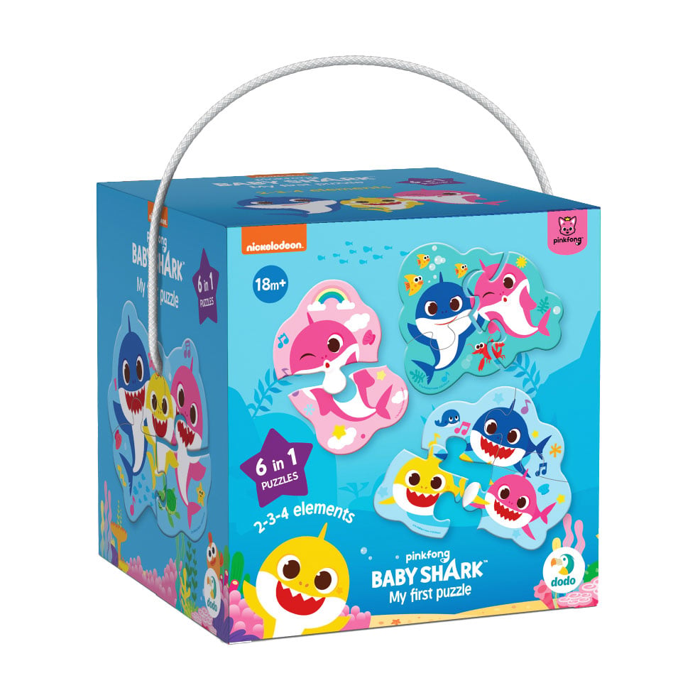 Пазли DoDo Baby Shark 2-3-4 елементи, від 1.5 років, 12*12*12 см (200587)